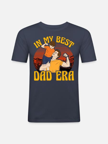 In my Best Dad era - Men's Slim Fit T-Shirt - navy