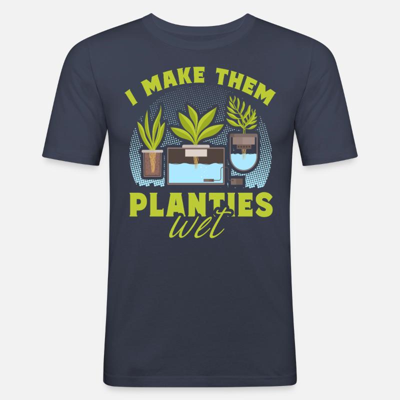 Ich mache sie nass - Männer Slim Fit T-Shirt - Navy