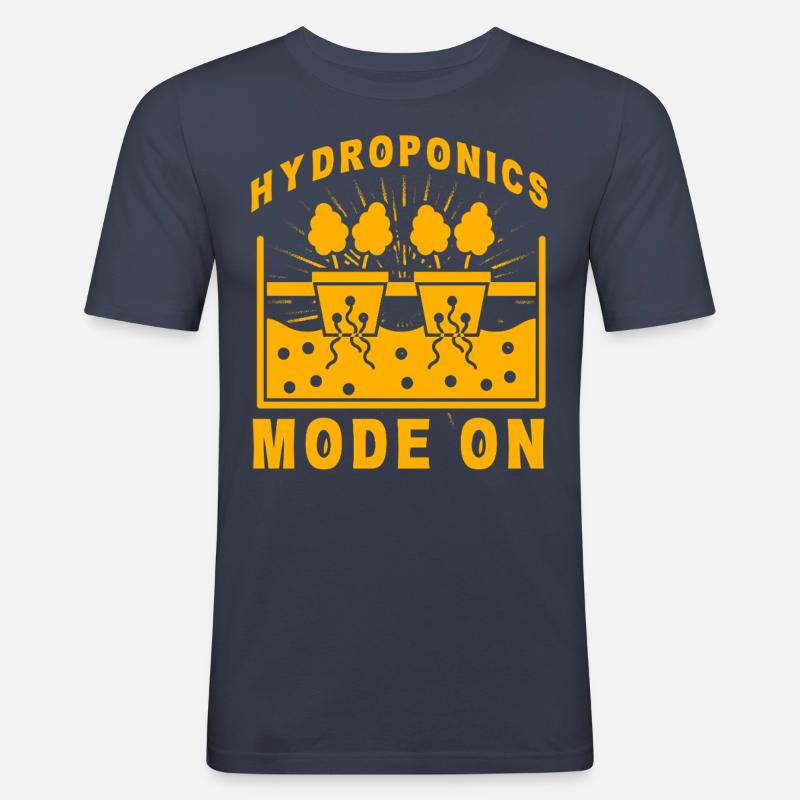 Hydroponik-Modus Ein - Männer Slim Fit T-Shirt - Navy
