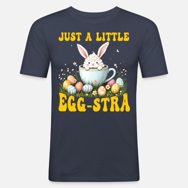 Nur ein bisschen Egg-stra - Männer Slim Fit T-Shirt - Navy