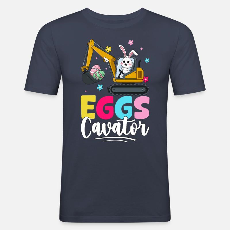 Eier Kavator - Männer Slim Fit T-Shirt - Navy