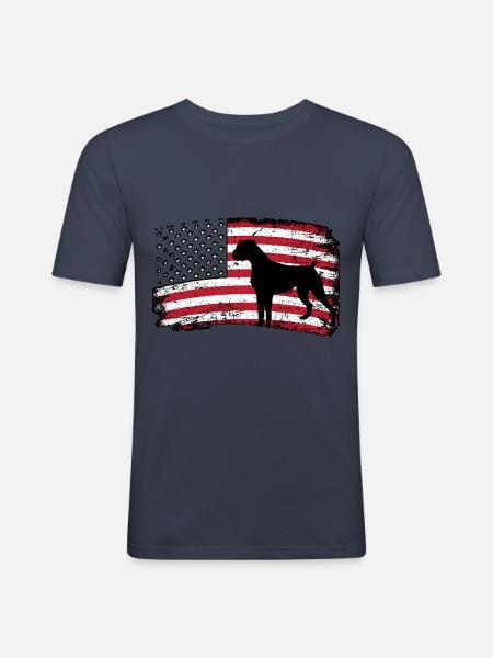 Boxer États-Unis - T-shirt près du corps Homme - bleu marine