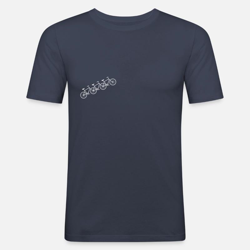 Fahrräder - Männer Slim Fit T-Shirt - Navy