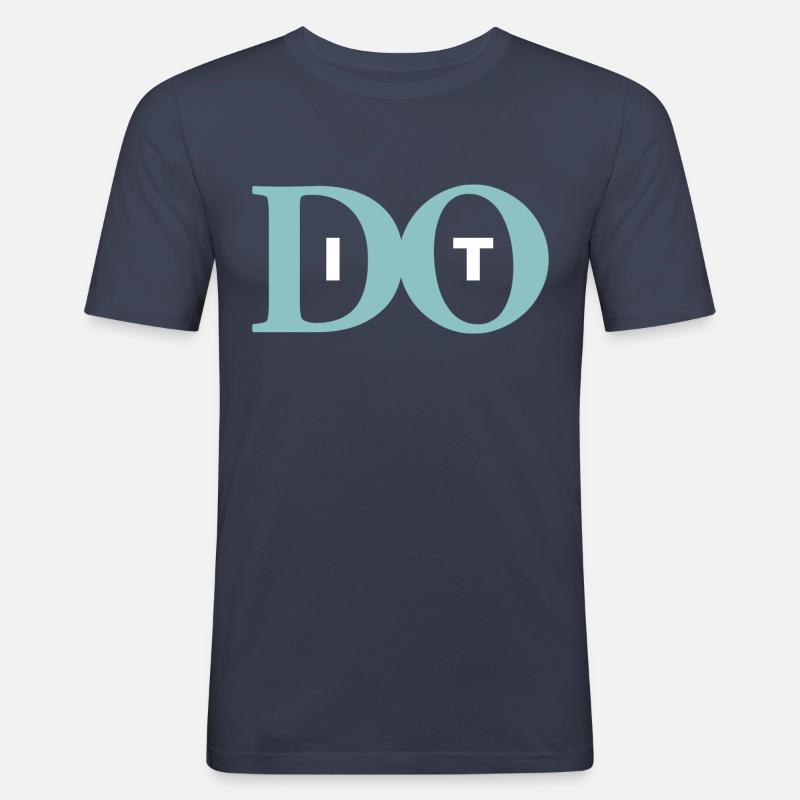 Tu es - Männer Slim Fit T-Shirt - Navy