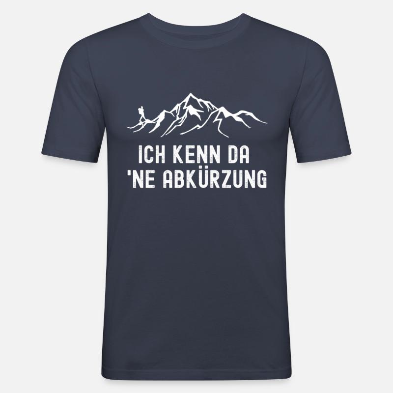 I know a shortcut - Men's Slim Fit T-Shirt - navy