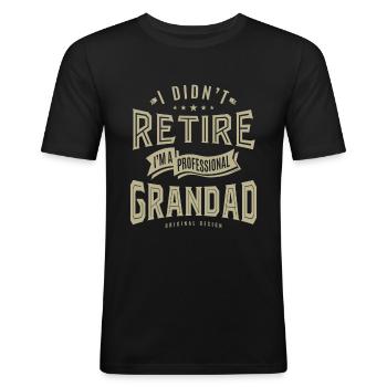 Professional Grandad - Men's Slim Fit T-Shirt - black - Front - Nik (191cm)