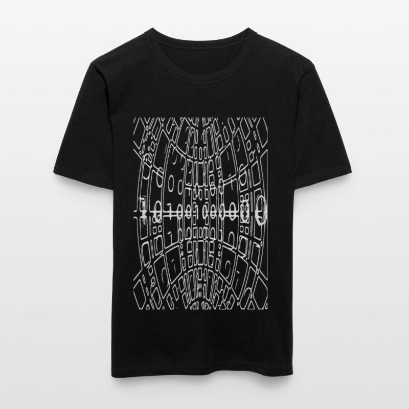 Binary Code Abstract (white) Men's Slim Fit T-Shirt