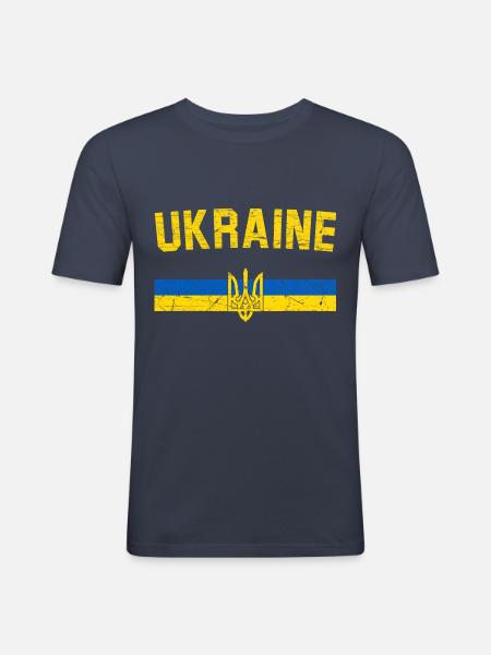 Ukraine - Men's Slim Fit T-Shirt - navy