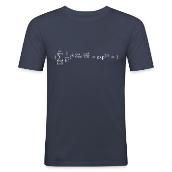 Keep it Simple - Männer Slim Fit T-Shirt - Navy - Vorne - Nik (191cm)