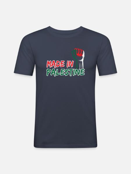 Made in Palestine - Männer Slim Fit T-Shirt - Navy