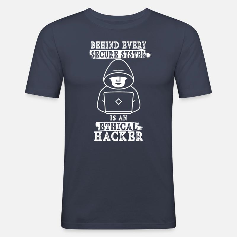 Ethical Cyber Security Ethical Hacking - Männer Slim Fit T-Shirt - Navy