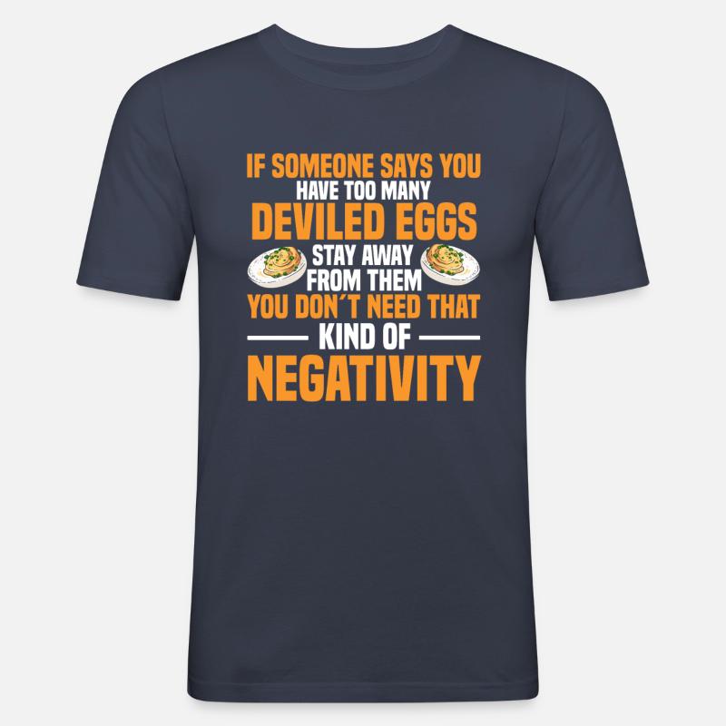 Stuffed Eggs - Proverbs - Men's Slim Fit T-Shirt - navy