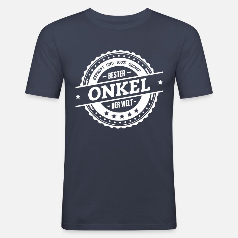 Bester Onkel - Männer Slim Fit T-Shirt - Navy