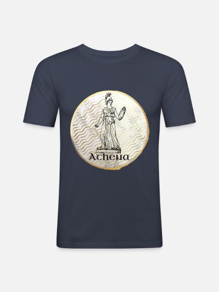 Athena Goddess Greek Mythology - Men's Slim Fit T-Shirt - navy