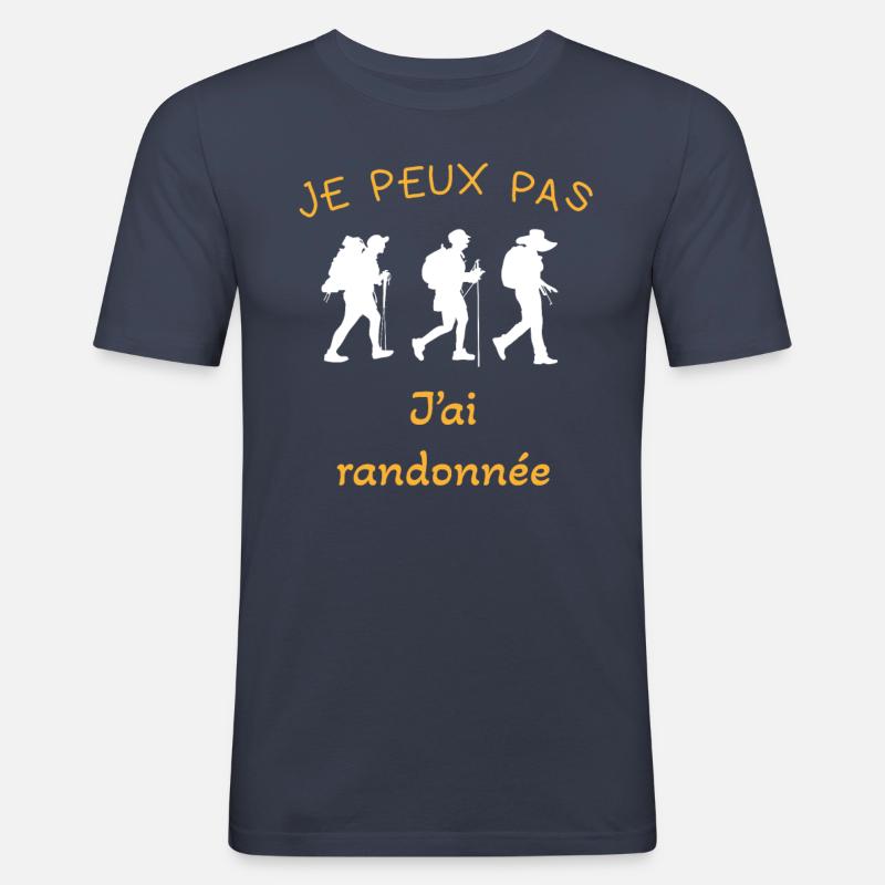 Wanderwanderer Geschenkidee - Männer Slim Fit T-Shirt - Navy