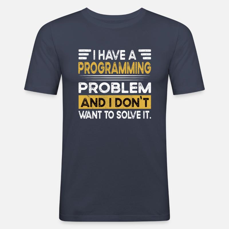 Programming is my hobby - Men's Slim Fit T-Shirt - navy