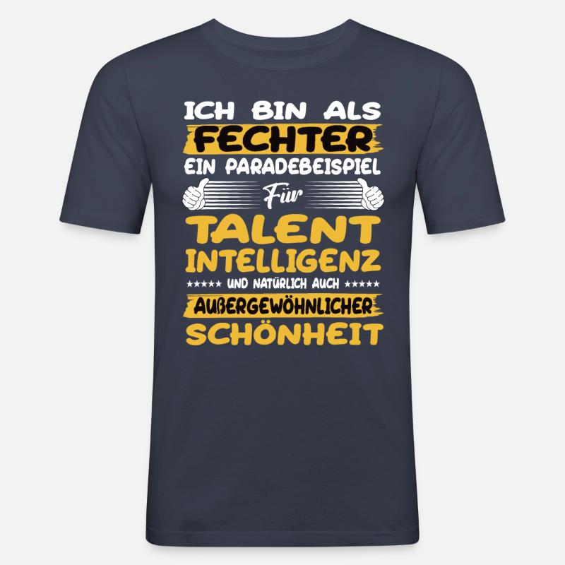 Fechter ein Paradebeispiel Fechten - Männer Slim Fit T-Shirt - Navy