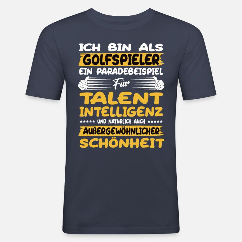 Golfspieler ein Paradebeispiel Golf - Männer Slim Fit T-Shirt - Navy