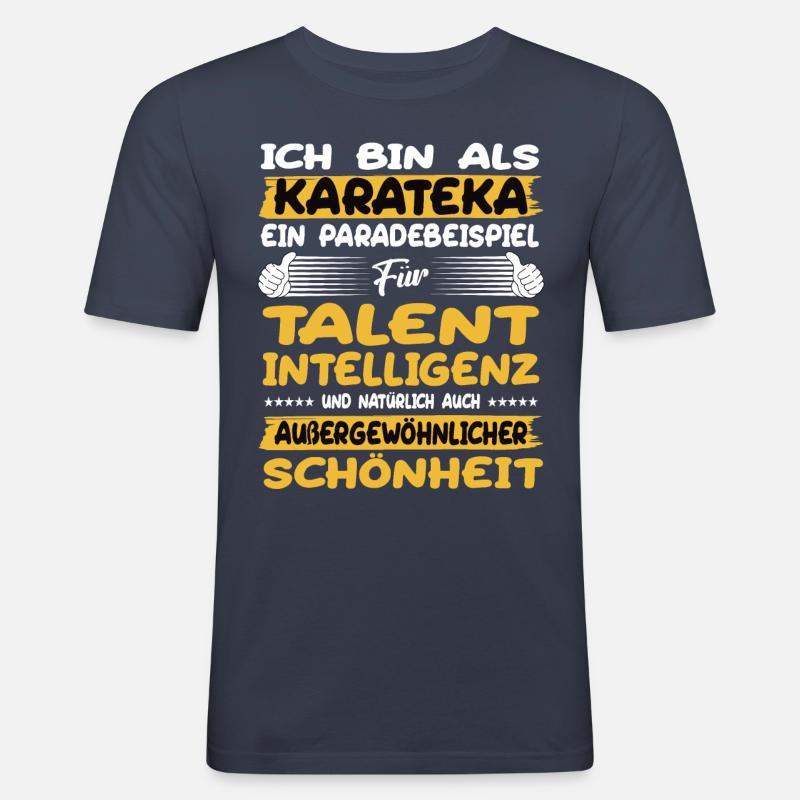 Karateka ein Paradebeispiel Karate - Männer Slim Fit T-Shirt - Navy