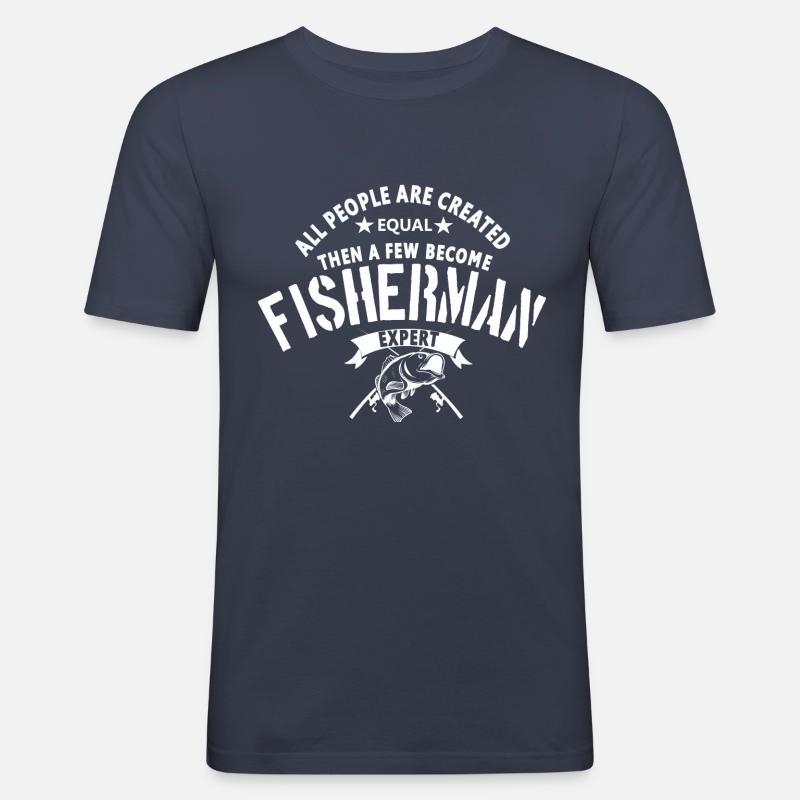 Fischer Experte - Männer Slim Fit T-Shirt - Navy