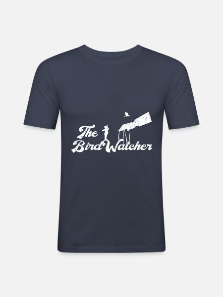 The birdwatcher ornithologist - Men's Slim Fit T-Shirt - navy