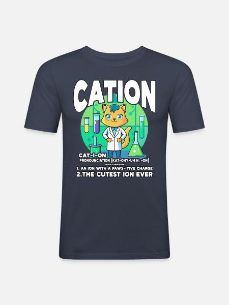 Kation - Männer Slim Fit T-Shirt - Navy