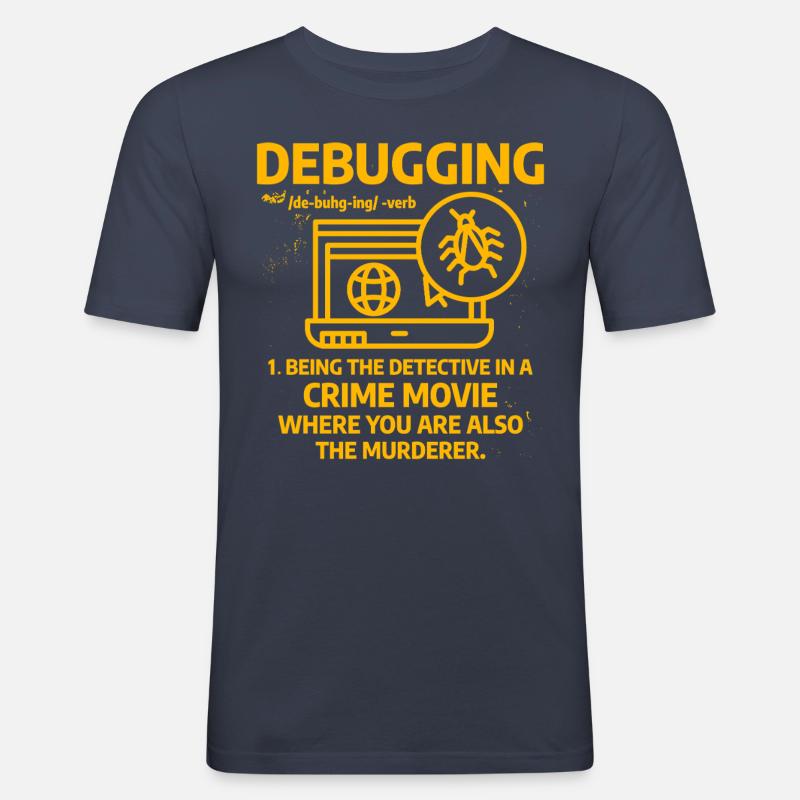Debugging - Men's Slim Fit T-Shirt - navy