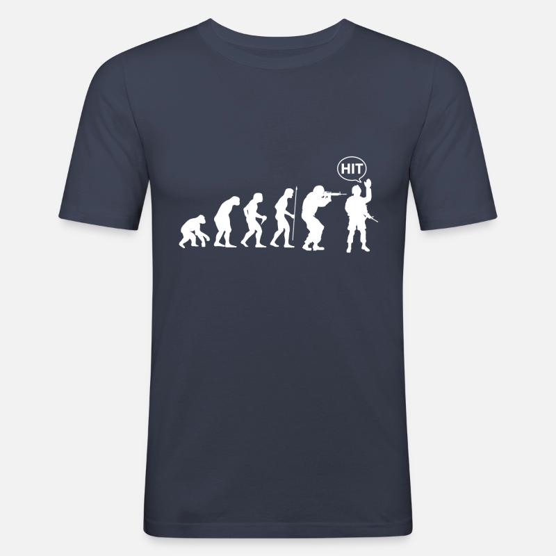 Airsoft Evolution - Männer Slim Fit T-Shirt - Navy