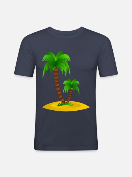 Palm Island - Men's Slim Fit T-Shirt - navy