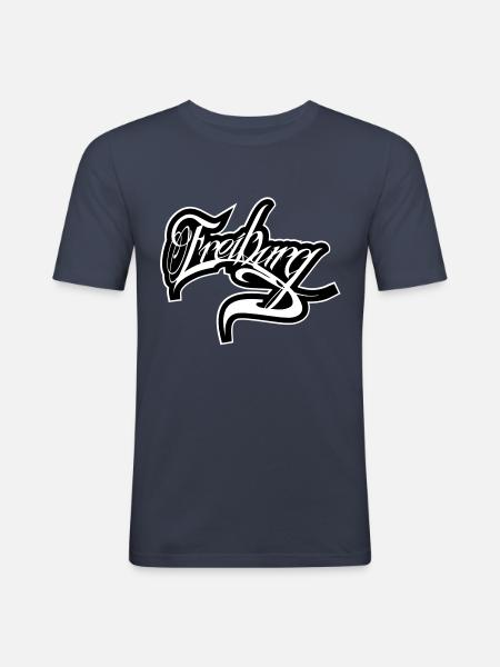 freiburg - Men's Slim Fit T-Shirt - navy