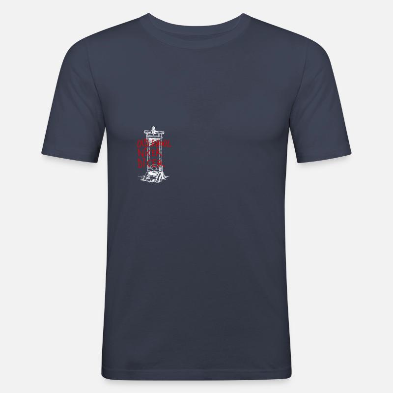 Altmodisches Schneidegerät - Männer Slim Fit T-Shirt - Navy