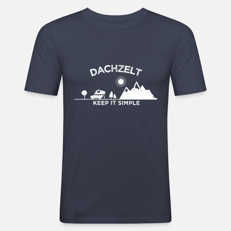 Dachzelt Geschenkidee | Autozelt Geschenk - Männer Slim Fit T-Shirt - Navy