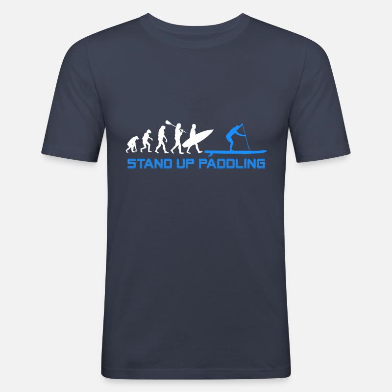 SUP Evolution - Männer Slim Fit T-Shirt - Navy