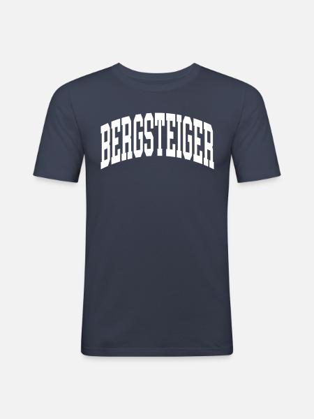 Bergsteiger - Männer Slim Fit T-Shirt - Navy