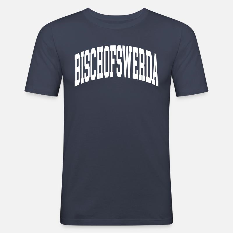 Bischofswerda - Männer Slim Fit T-Shirt - Navy