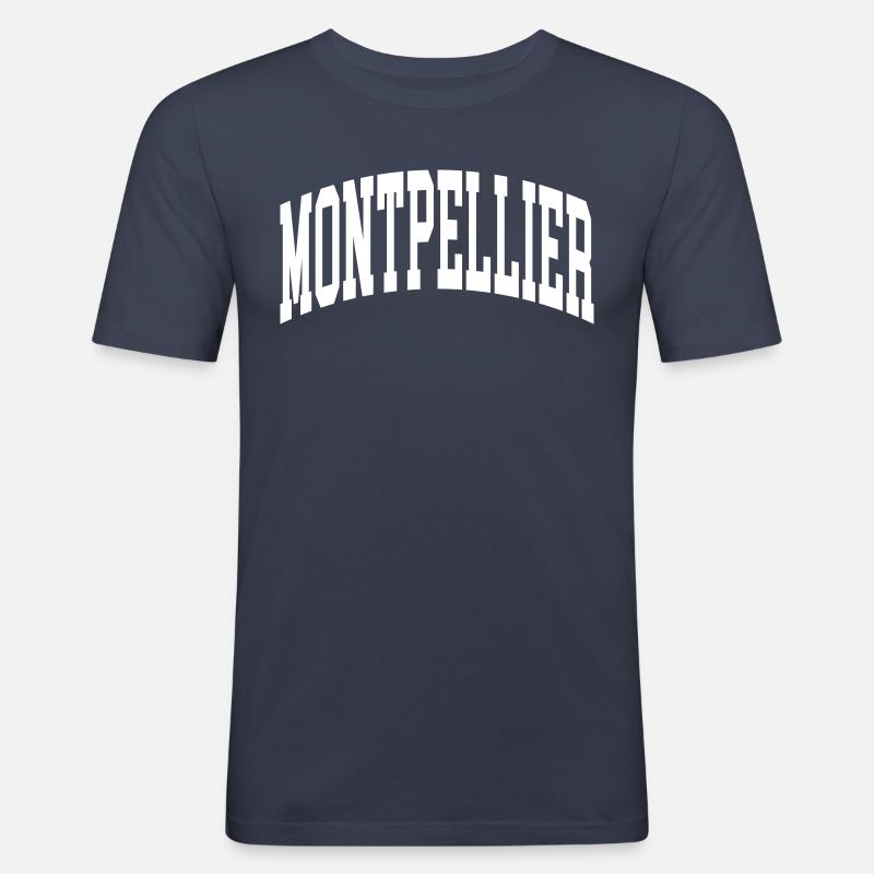 Montpellier - Maglietta aderente da uomo - navy