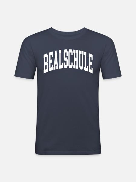 Realschule - Männer Slim Fit T-Shirt - Navy