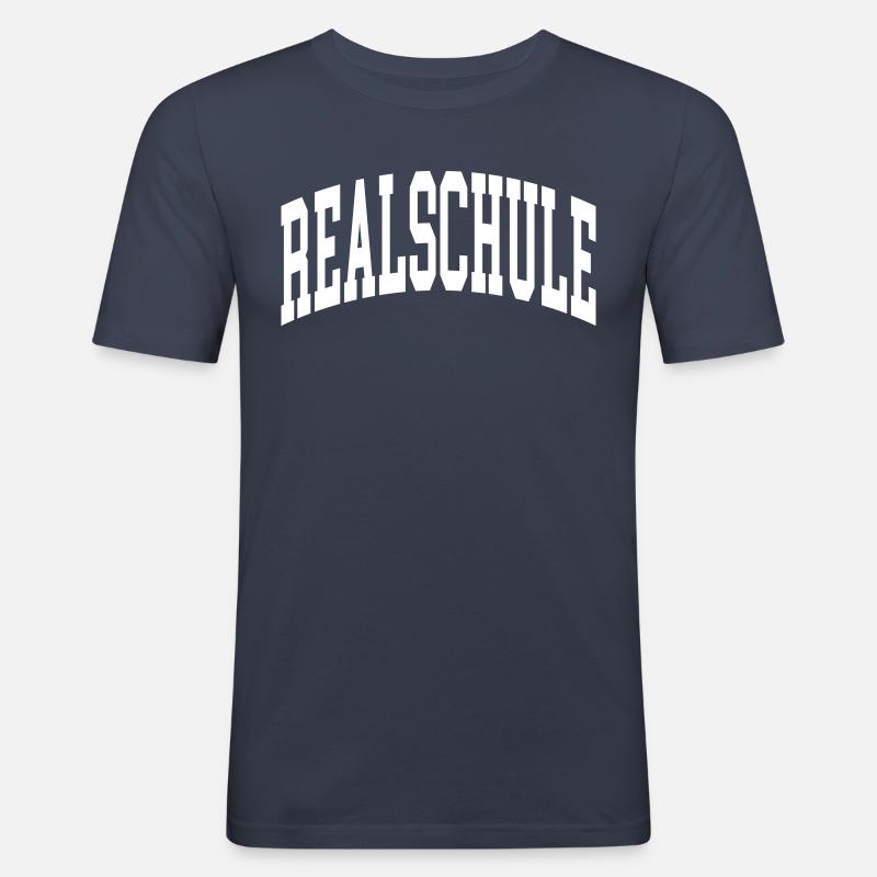 Realschule - Männer Slim Fit T-Shirt - Navy