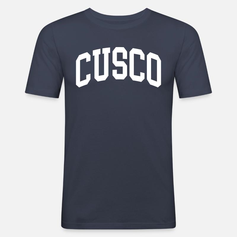 Cusco - Männer Slim Fit T-Shirt - Navy