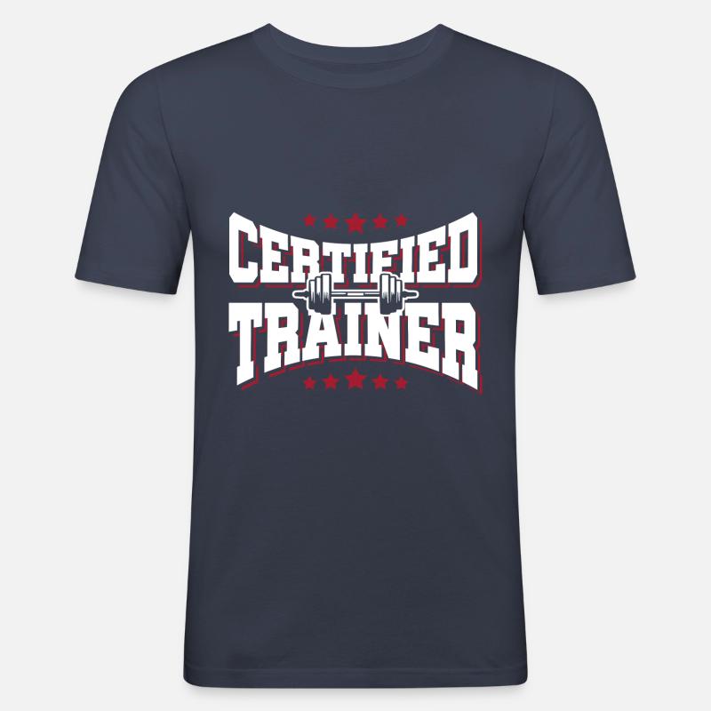 Trainer coach - Männer Slim Fit T-Shirt - Navy