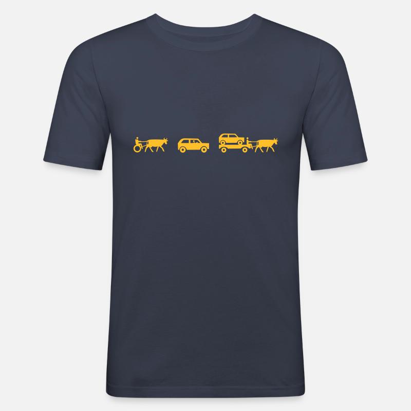 evolution of mobility - Men's Slim Fit T-Shirt - navy