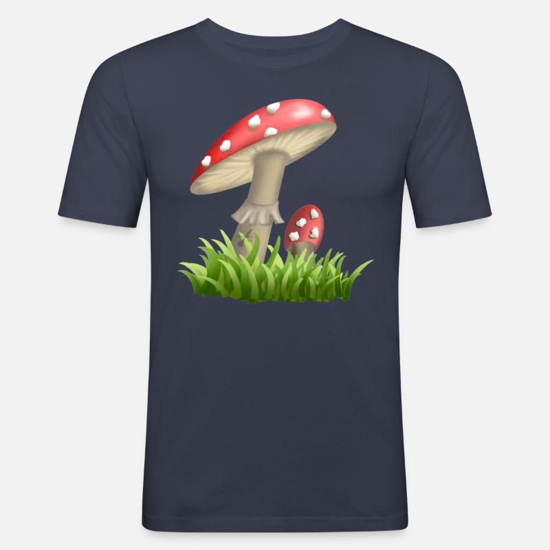 Toadstools - Men's Slim Fit T-Shirt - navy