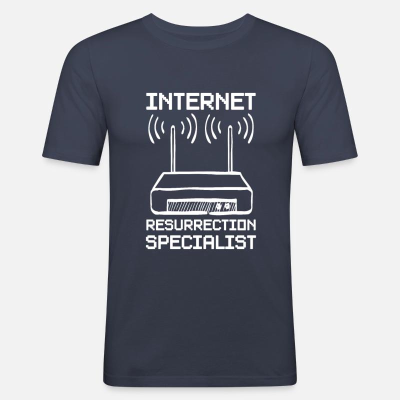 Internet admin computer scientist - Men's Slim Fit T-Shirt - navy