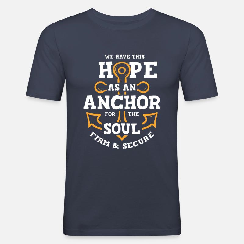 Hoffnung Bibel - Männer Slim Fit T-Shirt - Navy