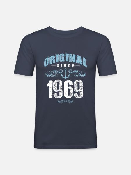 1969 original since - Men's Slim Fit T-Shirt - navy