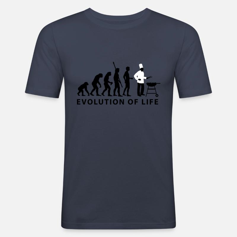 evolution_grill_e_2c - Männer Slim Fit T-Shirt - Navy