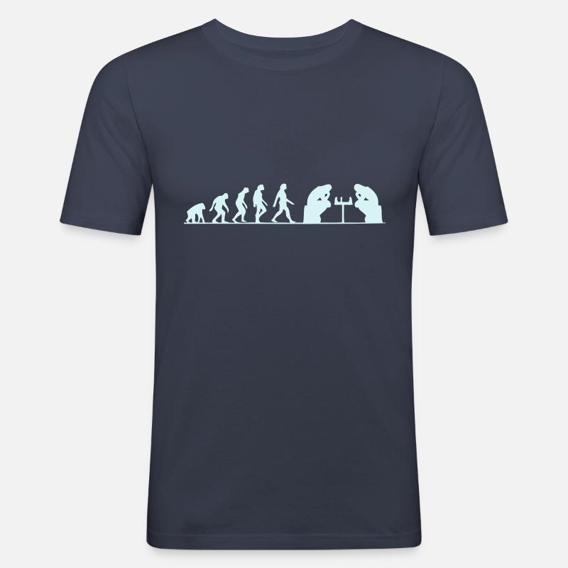 Evolution Ausfall - Männer Slim Fit T-Shirt - Navy