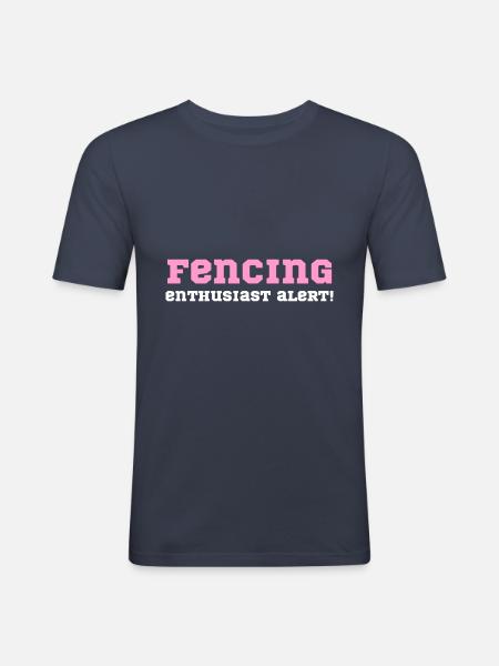 Fencing enthusiast alert! - Männer Slim Fit T-Shirt - Navy