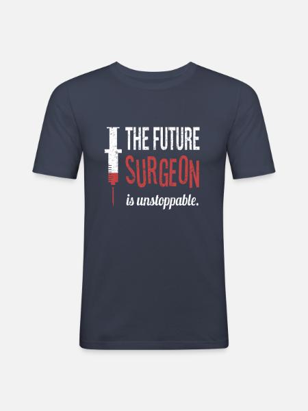 non-stop future surgeon - Men's Slim Fit T-Shirt - navy