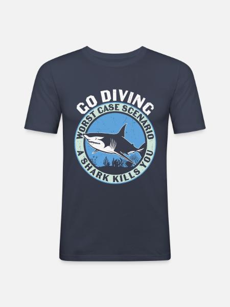 Diving Divers Scuba Diving - Men's Slim Fit T-Shirt - navy